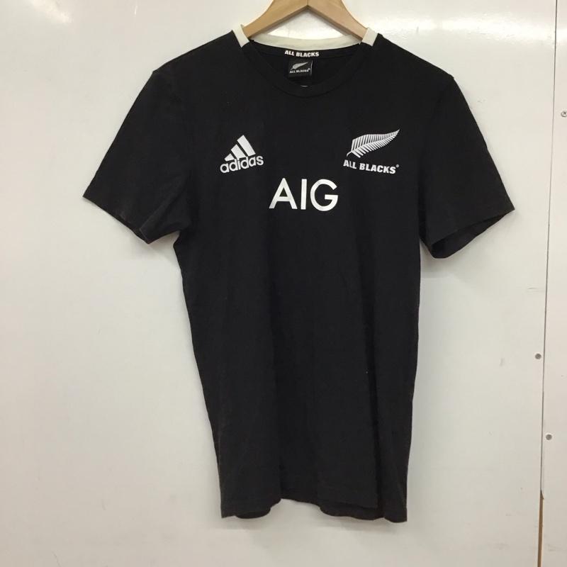 アディダス adidas Tシャツ 半袖 半袖カットソー プリントTシャツ クルーネックカットソー M ロゴ、文字 黒 / ブラック / black メンズ USED 古着 中古 10158431
