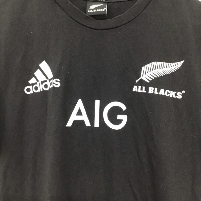 アディダス adidas Tシャツ 半袖 半袖カットソー プリントTシャツ クルーネックカットソー M ロゴ、文字 黒 / ブラック / black メンズ USED 古着 中古 10158431