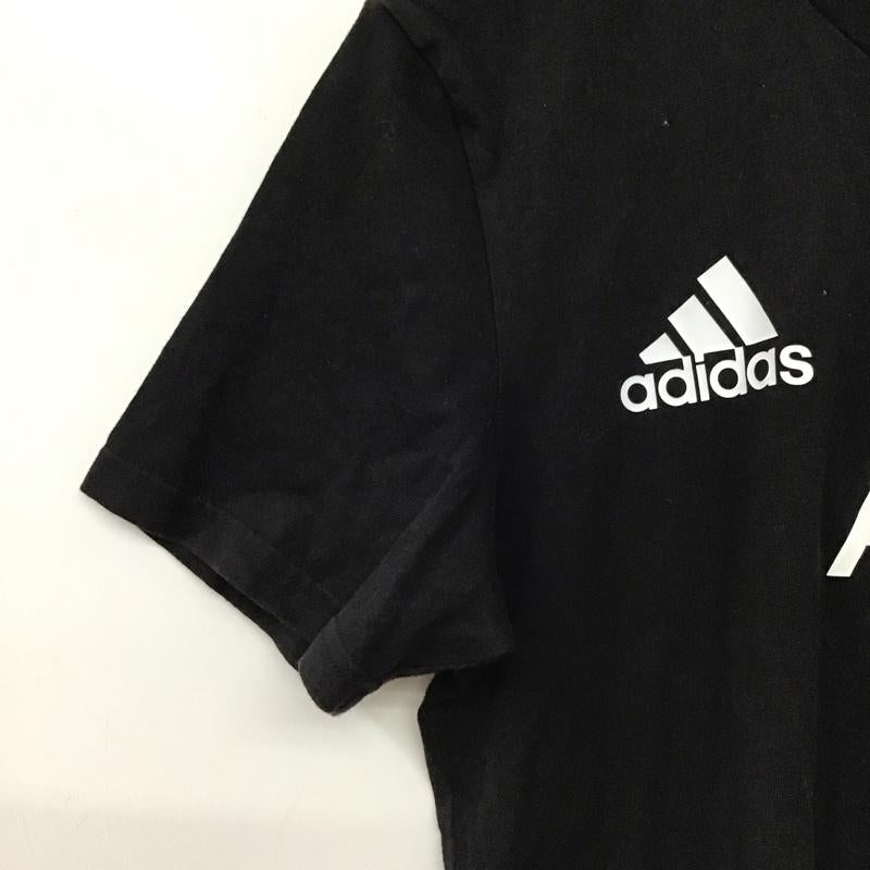 アディダス adidas Tシャツ 半袖 半袖カットソー プリントTシャツ クルーネックカットソー M ロゴ、文字 黒 / ブラック / black メンズ USED 古着 中古 10158431