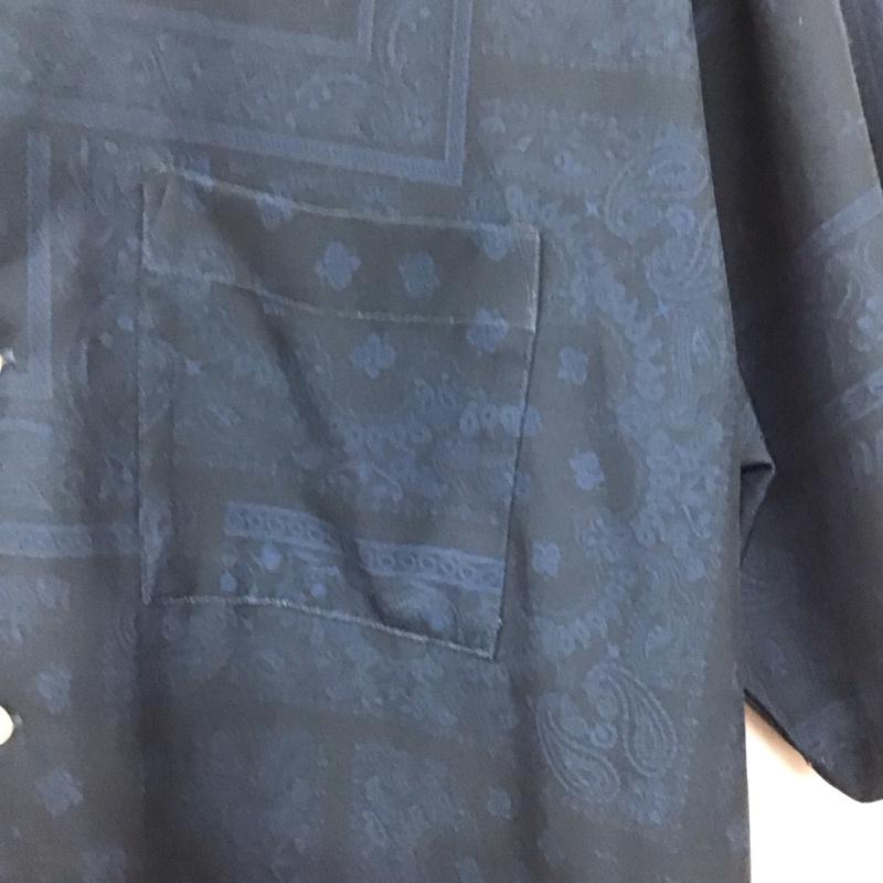 アデイインザライフ ユナイテッドアローズ A day in the life UNITED ARROWS シャツ、ブラウス 半袖 半袖シャツ プリントシャツ ポケットシャツ M ペイズリー 紺 / ネイビー / navy メンズ USED 古着 中古 10158433