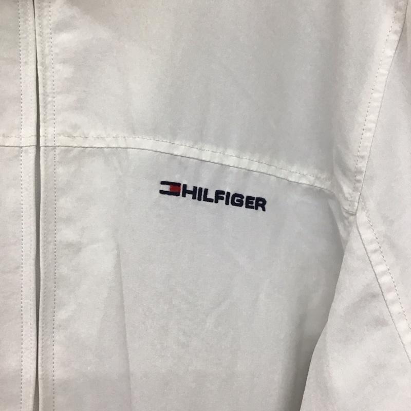 トミーヒルフィガー TOMMY HILFIGER ジャケット、上着 ジャンパー、ブルゾン ジップアップジャケット アウター XL ロゴ、文字 アイボリー / アイボリー / メンズ USED 古着 中古 10158434