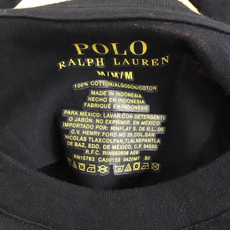 ポロラルフローレン POLO RALPH LAUREN Tシャツ 半袖 半袖カットソー 無地Tシャツ クルーネックカットソー M 無地 黒 / ブラック / black メンズ USED 古着 中古 10158435