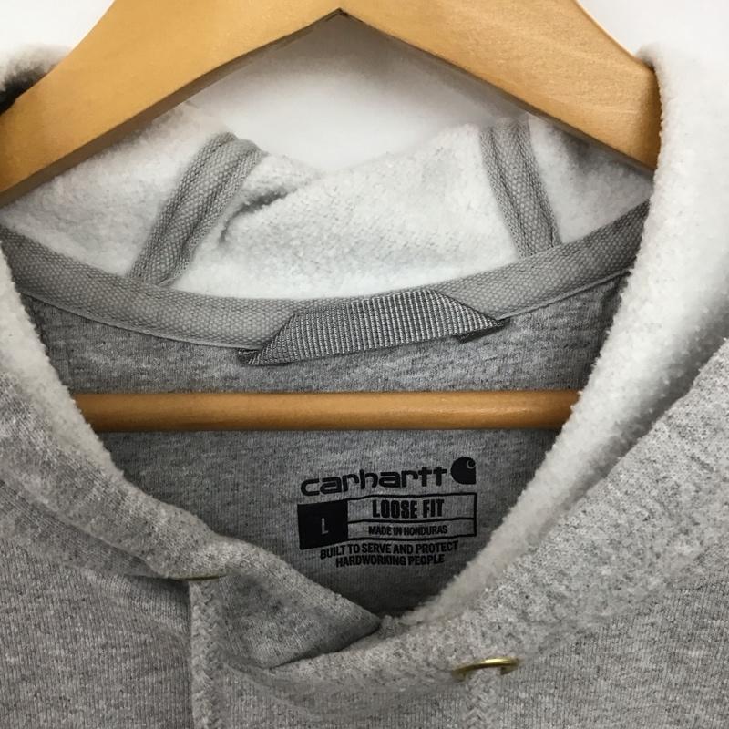 カーハート Carhartt パーカー 長袖 長袖パーカー プルオーバーパーカー スウェット L ロゴ、文字 灰 / グレー / gray メンズ USED 古着 中古 10158436