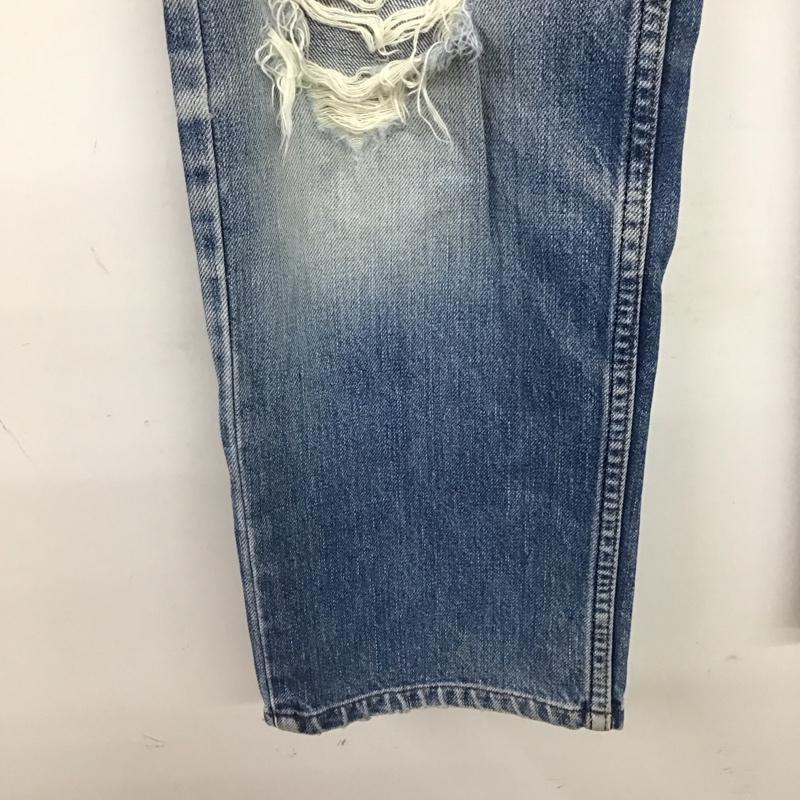 リーバイス Levi s パンツ デニム、ジーンズ デニムパンツ スリムパンツ カジュアルパンツ 33インチ ダメージ加工 インディゴ / インディゴ / Indigo メンズ USED 古着 中古 10158440
