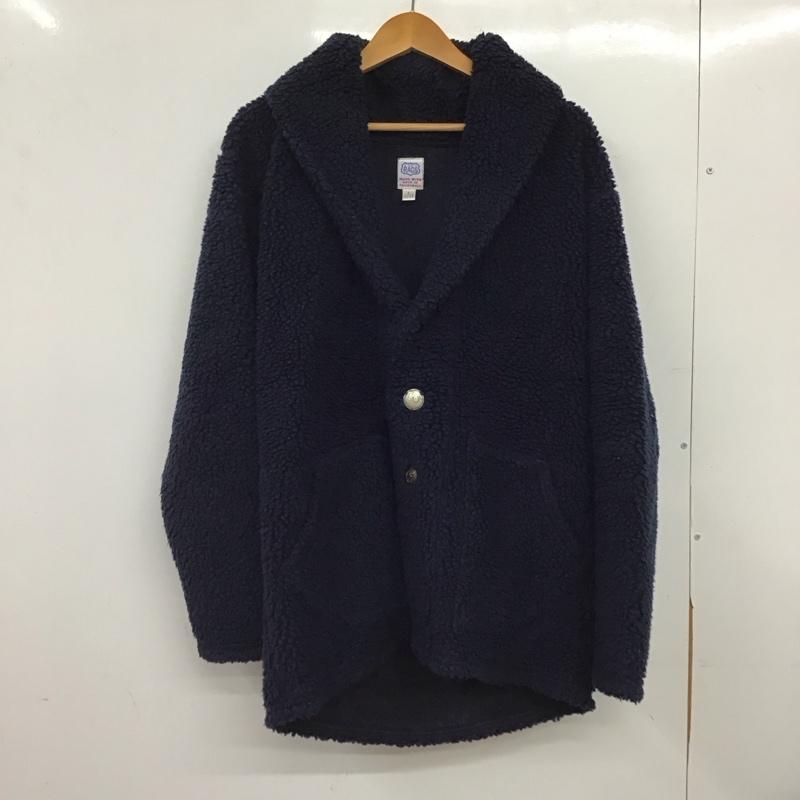 ユーエスラグス US RAGS ジャケット、上着 ジャンパー、ブルゾン フリースジャケット フロントボタン L 無地 紺 / ネイビー / navy メンズ USED 古着 中古 10158443
