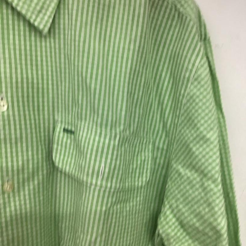 トミーヒルフィガー TOMMY HILFIGER シャツ、ブラウス 長袖 長袖シャツ チェックシャツ カラーシャツ M チェック 白 / ホワイト / white X 薄緑 / ライトグリーン / メンズ USED 古着 中古 10158447