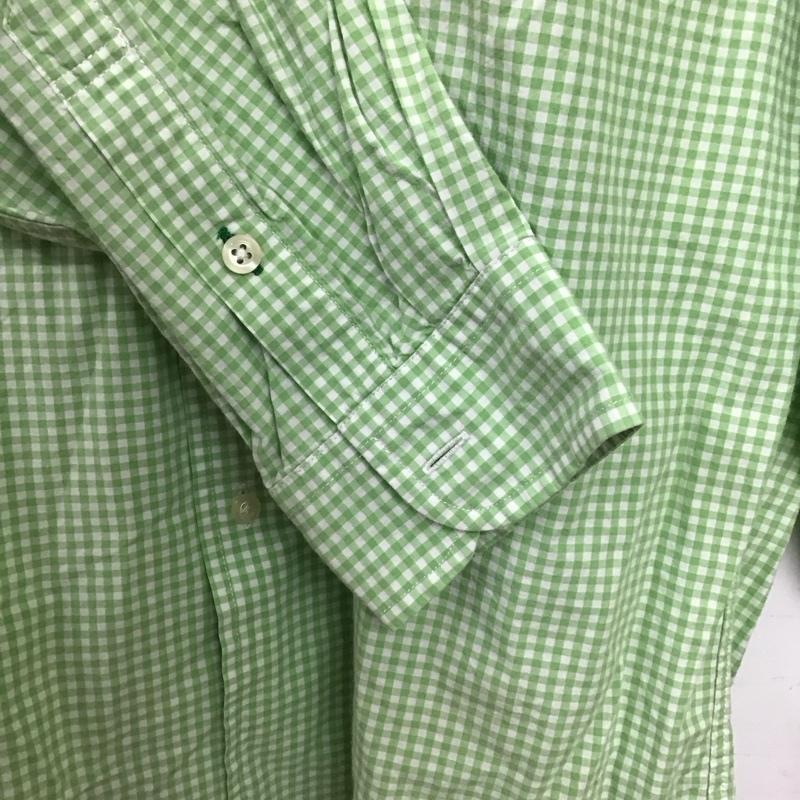 トミーヒルフィガー TOMMY HILFIGER シャツ、ブラウス 長袖 長袖シャツ チェックシャツ カラーシャツ M チェック 白 / ホワイト / white X 薄緑 / ライトグリーン / メンズ USED 古着 中古 10158447