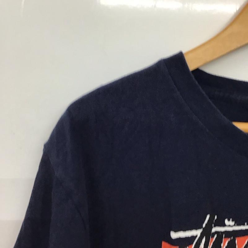 ステューシー STUSSY Tシャツ 半袖 半袖カットソー プリントTシャツ クルーネックカットソー M プリント 紺 / ネイビー / navy メンズ USED 古着 中古 10158448