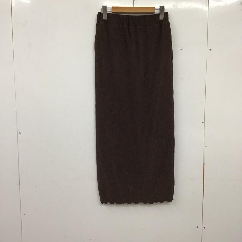 ローリーズファーム LOWRYS FARM スカート ロングスカート FREE 無地 茶 / ブラウン / brown レディース USED 古着 中古 10158457