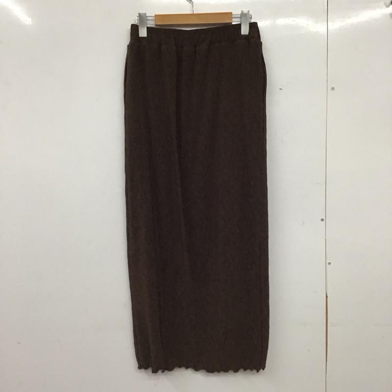 ローリーズファーム LOWRYS FARM スカート ロングスカート FREE 無地 茶 / ブラウン / brown レディース USED 古着 中古 10158457