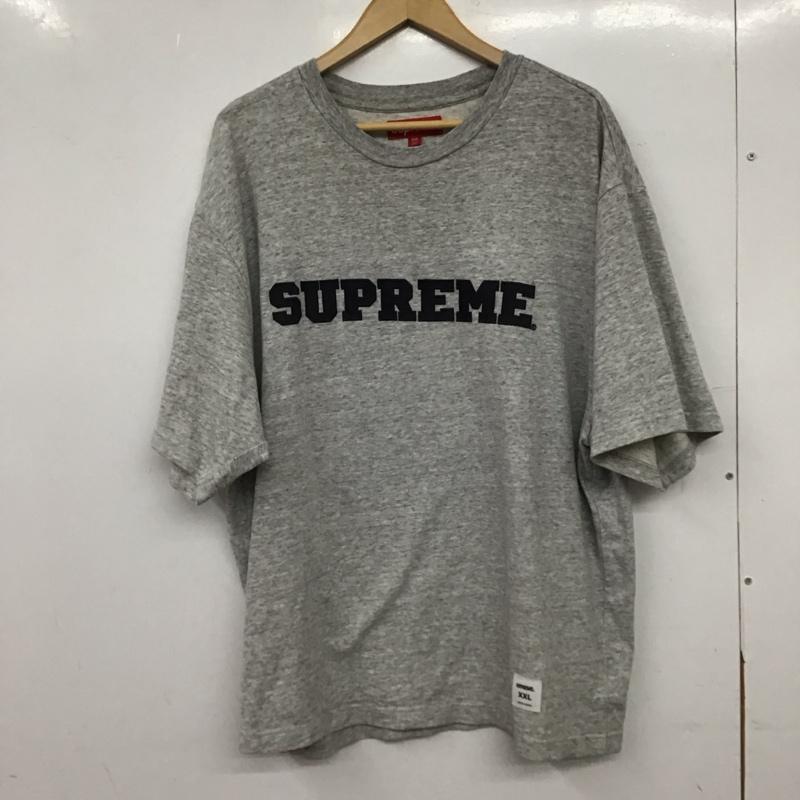 シュプリーム Supreme Tシャツ 半袖 半袖カットソー プリントTシャツ クルーネックカットソー XXL ロゴ、文字 灰 / グレー / gray メンズ USED 古着 中古 10158459