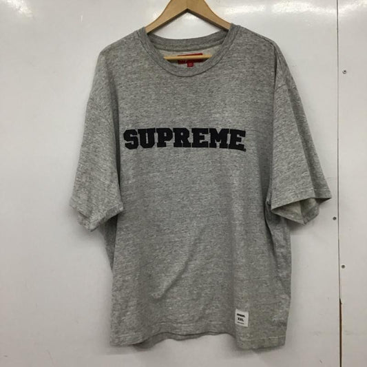シュプリーム Supreme Tシャツ 半袖 半袖カットソー プリントTシャツ クルーネックカットソー XXL ロゴ、文字 灰 / グレー / gray メンズ USED 古着 中古 10158459