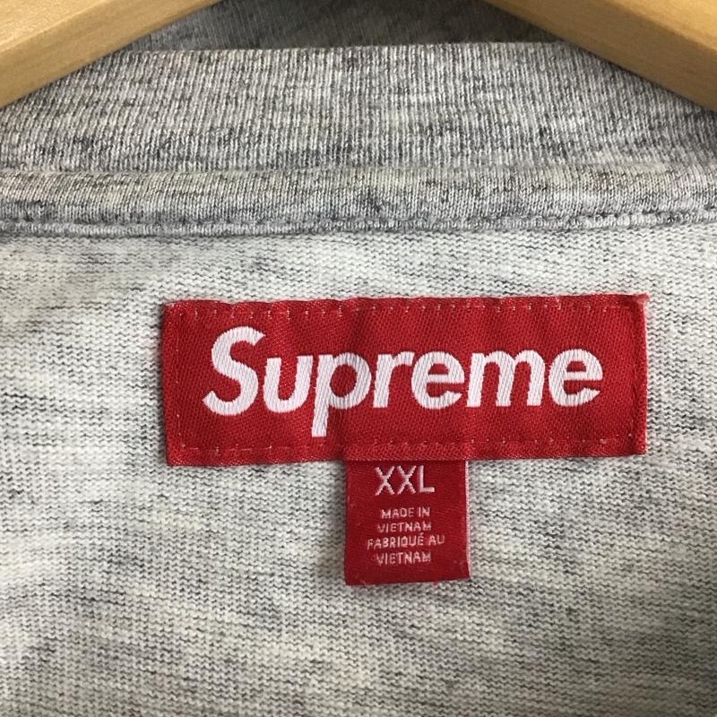 シュプリーム Supreme Tシャツ 半袖 半袖カットソー プリントTシャツ クルーネックカットソー XXL ロゴ、文字 灰 / グレー / gray メンズ USED 古着 中古 10158459
