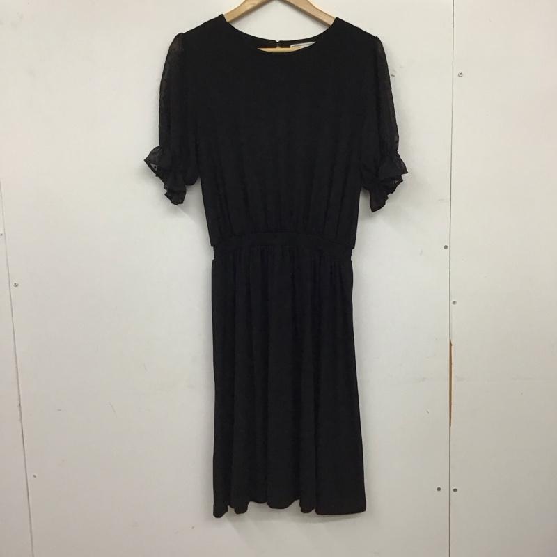 ロペピクニック ROPE  PICNIC ワンピース ひざ丈スカート 38 無地 黒 / ブラック / black レディース USED 古着 中古 10158460