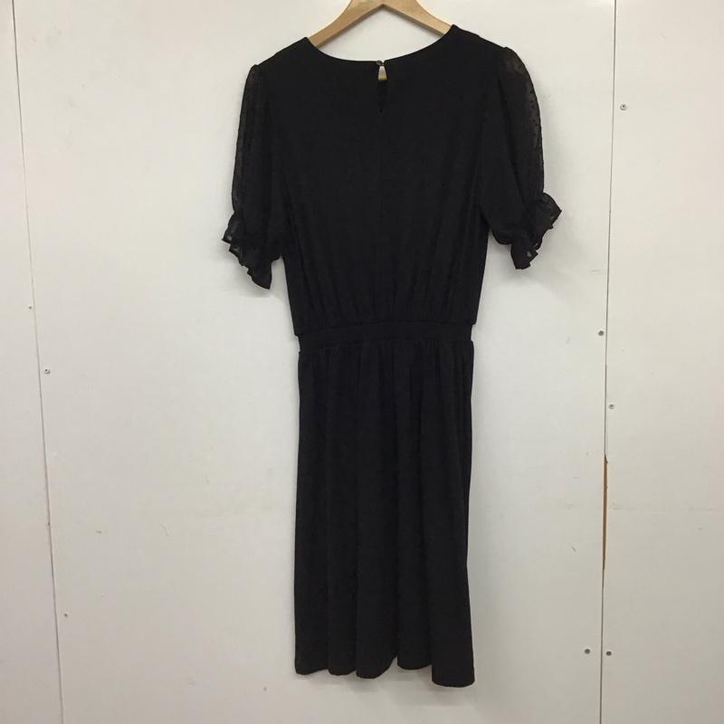 ロペピクニック ROPE  PICNIC ワンピース ひざ丈スカート 38 無地 黒 / ブラック / black レディース USED 古着 中古 10158460