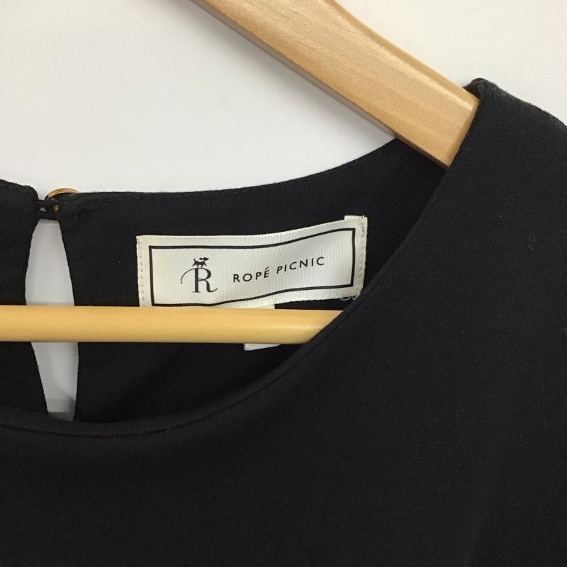 ロペピクニック ROPE  PICNIC ワンピース ひざ丈スカート 38 無地 黒 / ブラック / black レディース USED 古着 中古 10158460