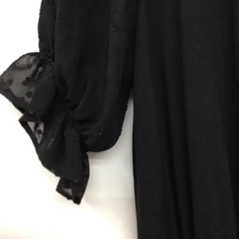 ロペピクニック ROPE  PICNIC ワンピース ひざ丈スカート 38 無地 黒 / ブラック / black レディース USED 古着 中古 10158460