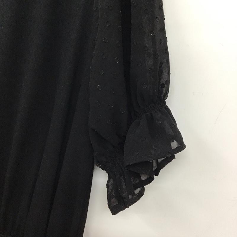 ロペピクニック ROPE  PICNIC ワンピース ひざ丈スカート 38 無地 黒 / ブラック / black レディース USED 古着 中古 10158460
