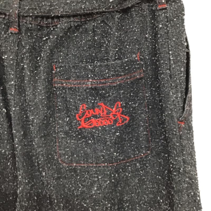 サウンズグッド SOUNDS GOOD パンツ ワークパンツ、ペインターパンツ ワイドパンツ カジュアルパンツ ワークパンツ ONE SIZE ロゴ、文字 X ダメージ加工 ダークグレー / ダークグレー / メンズ USED 古着 中古 10158463