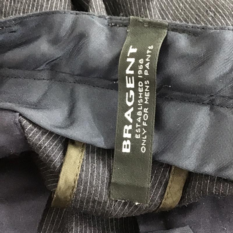 ブラジェント BRAGENT パンツ スラックス スラックスパンツ ワイドパンツ カジュアルパンツ ストライプ 紺 / ネイビー / navy メンズ USED 古着 中古 10158467