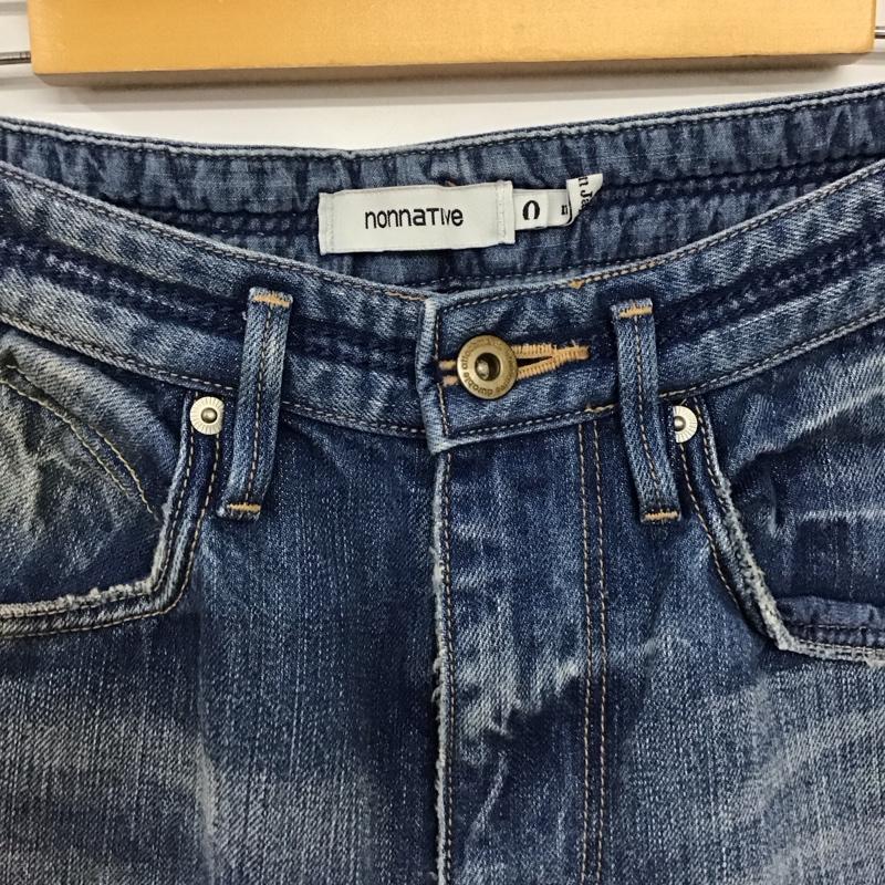 ノンネイティブ nonnative パンツ デニム、ジーンズ デニムパンツ スリムパンツ カジュアルパンツ 0 ダメージ加工 インディゴ / インディゴ / Indigo メンズ USED 古着 中古 10158470