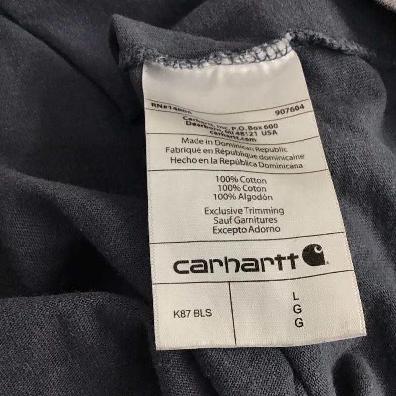 カーハート Carhartt Tシャツ 半袖 半袖カットソー プリントTシャツ クルーネックカットソー L ロゴ、文字 灰 / グレー / gray メンズ USED 古着 中古 10158471