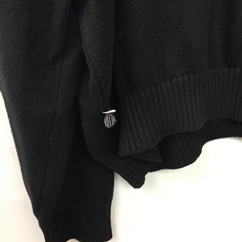 パラグラフ Paragraph ニット、セーター 長袖 長袖ニットカットソー クルーネック セーター M プリント 黒 / ブラック / black メンズ USED 古着 中古 10158472