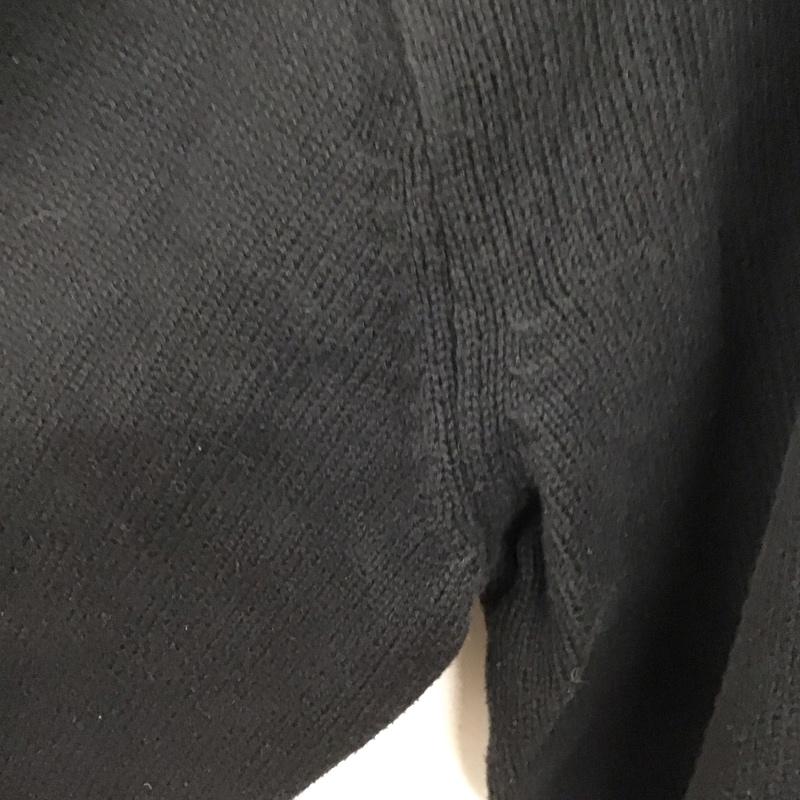 パラグラフ Paragraph ニット、セーター 長袖 長袖ニットカットソー クルーネック セーター M プリント 黒 / ブラック / black メンズ USED 古着 中古 10158472