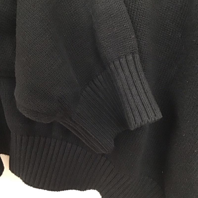 パラグラフ Paragraph ニット、セーター 長袖 長袖ニットカットソー クルーネック セーター M プリント 黒 / ブラック / black メンズ USED 古着 中古 10158472
