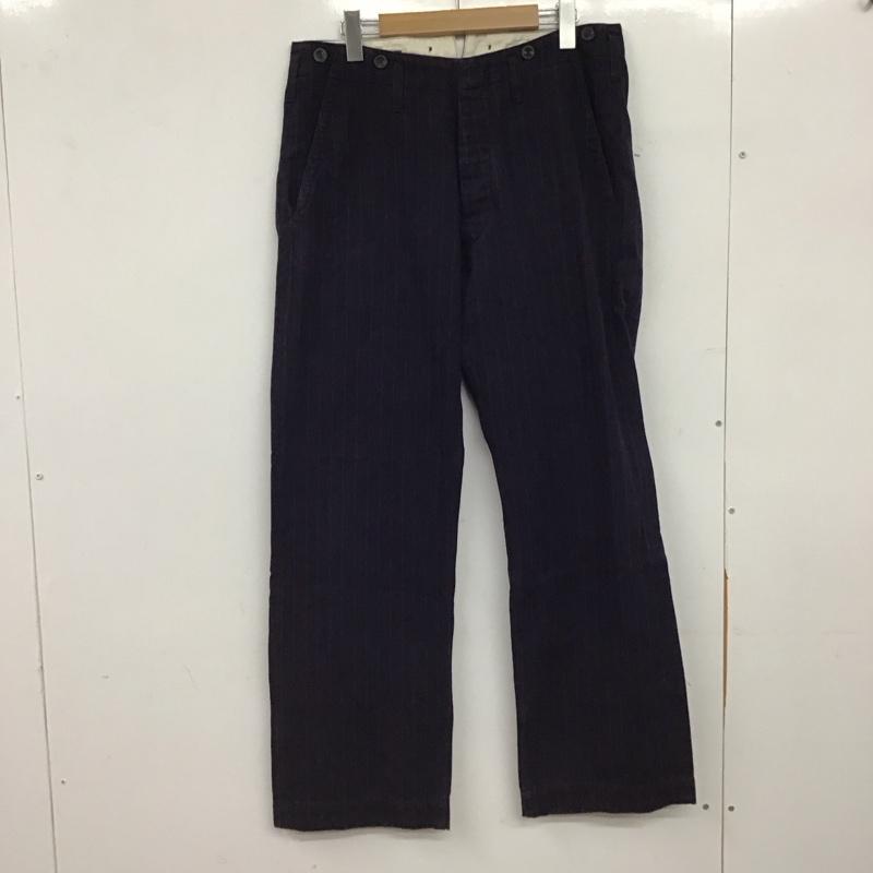 トロフィークロージング TROPHY CLOTHING パンツ ワークパンツ、ペインターパンツ ワイドパンツ カジュアルパンツ ワークパンツ 34 ストライプ 紺 / ネイビー / navy メンズ USED 古着 中古 10158475