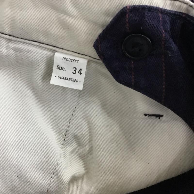 トロフィークロージング TROPHY CLOTHING パンツ ワークパンツ、ペインターパンツ ワイドパンツ カジュアルパンツ ワークパンツ 34 ストライプ 紺 / ネイビー / navy メンズ USED 古着 中古 10158475