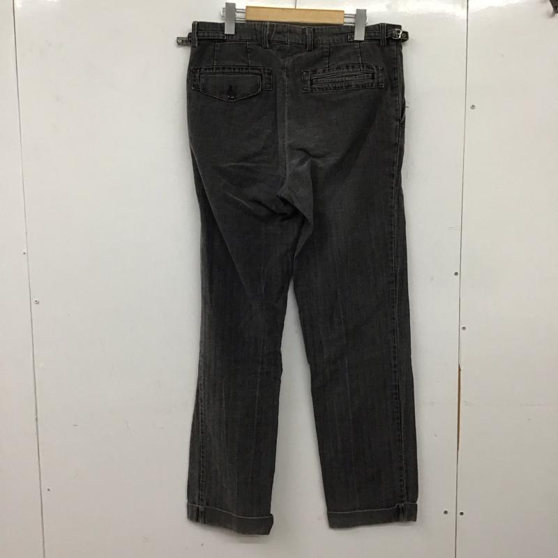 ブラジェント BRAGENT パンツ デニム、ジーンズ デニムパンツ ワイドパンツ ストレッチ 48インチ ストライプ ダークグレー / ダークグレー / メンズ USED 古着 中古 10158476