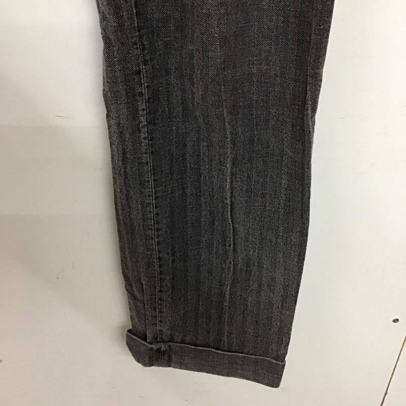 ブラジェント BRAGENT パンツ デニム、ジーンズ デニムパンツ ワイドパンツ ストレッチ 48インチ ストライプ ダークグレー / ダークグレー / メンズ USED 古着 中古 10158476