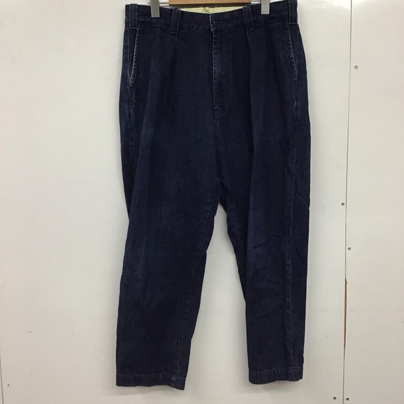 リー Lee パンツ デニム、ジーンズ デニムパンツ ワイドパンツ カジュアルパンツ L 無地 インディゴ / インディゴ / Indigo メンズ USED 古着 中古 10158478