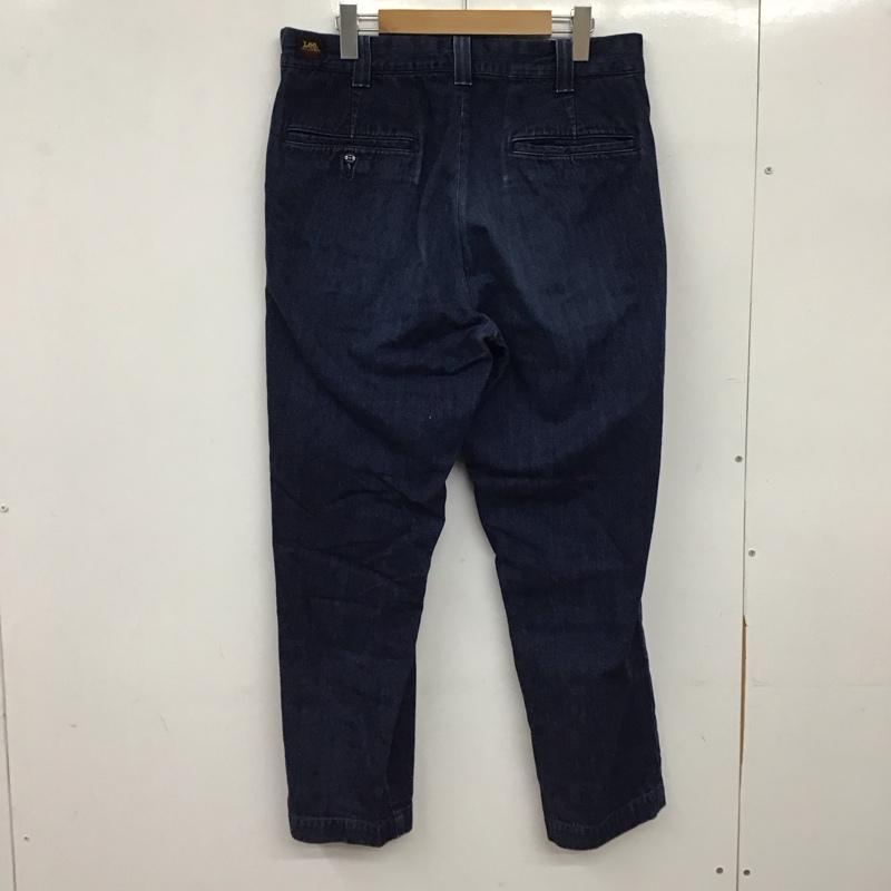リー Lee パンツ デニム、ジーンズ デニムパンツ ワイドパンツ カジュアルパンツ L 無地 インディゴ / インディゴ / Indigo メンズ USED 古着 中古 10158478