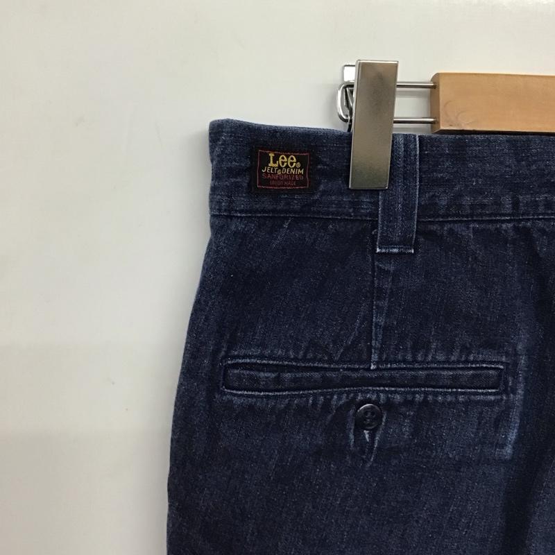 リー Lee パンツ デニム、ジーンズ デニムパンツ ワイドパンツ カジュアルパンツ L 無地 インディゴ / インディゴ / Indigo メンズ USED 古着 中古 10158478