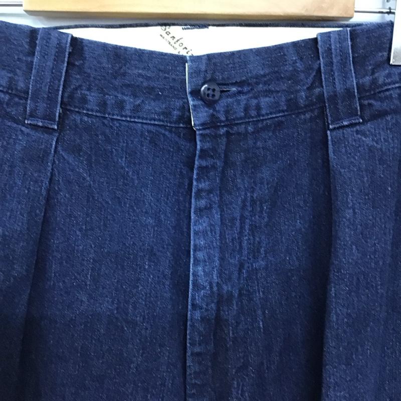 リー Lee パンツ デニム、ジーンズ デニムパンツ ワイドパンツ カジュアルパンツ L 無地 インディゴ / インディゴ / Indigo メンズ USED 古着 中古 10158478