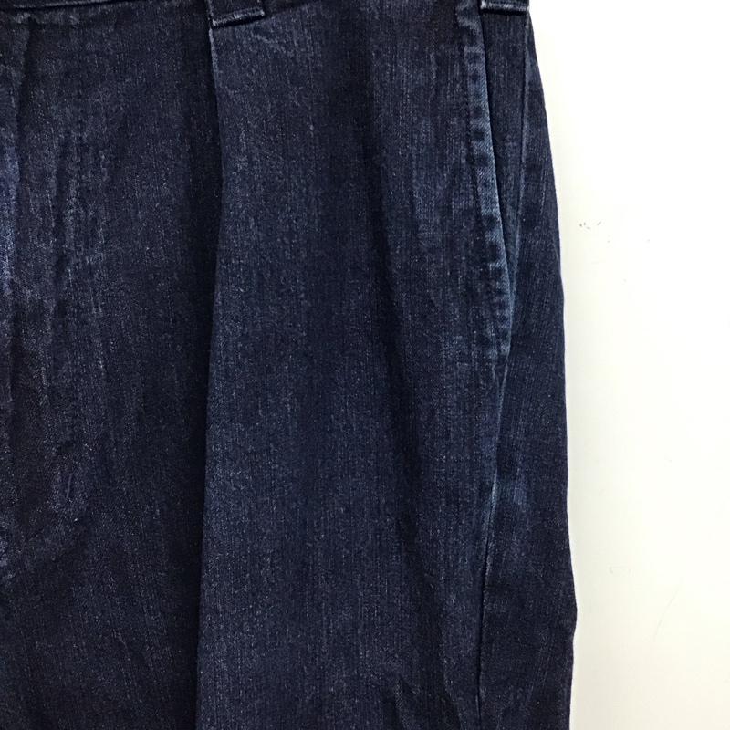 リー Lee パンツ デニム、ジーンズ デニムパンツ ワイドパンツ カジュアルパンツ L 無地 インディゴ / インディゴ / Indigo メンズ USED 古着 中古 10158478