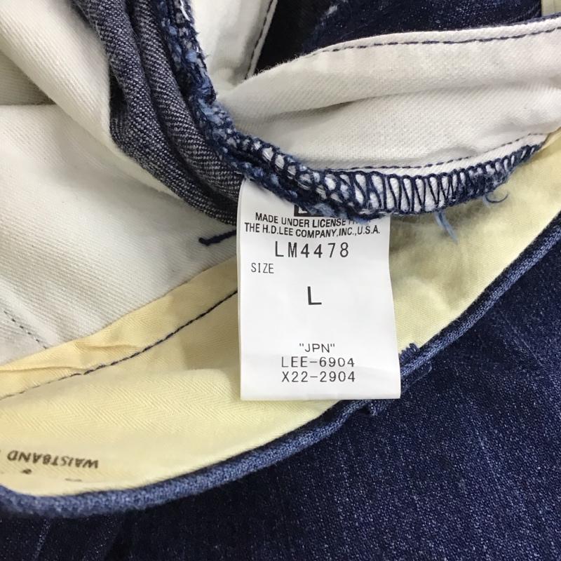 リー Lee パンツ デニム、ジーンズ デニムパンツ ワイドパンツ カジュアルパンツ L 無地 インディゴ / インディゴ / Indigo メンズ USED 古着 中古 10158478
