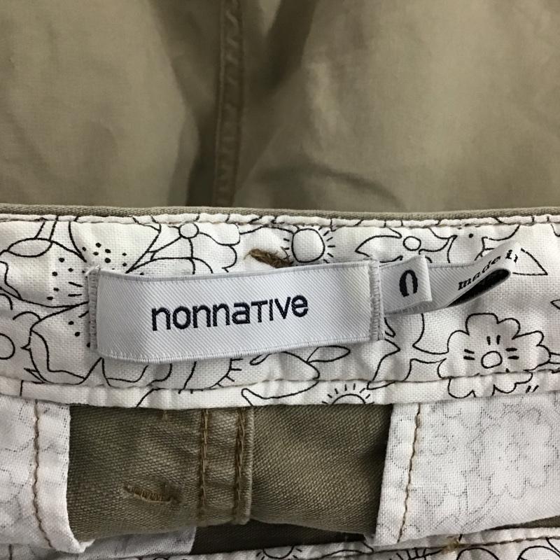 ノンネイティブ nonnative パンツ チノパン カジュアルパンツ スリムパンツ ストレッチパンツ 0 無地 ベージュ / ベージュ / beige メンズ USED 古着 中古 10158479