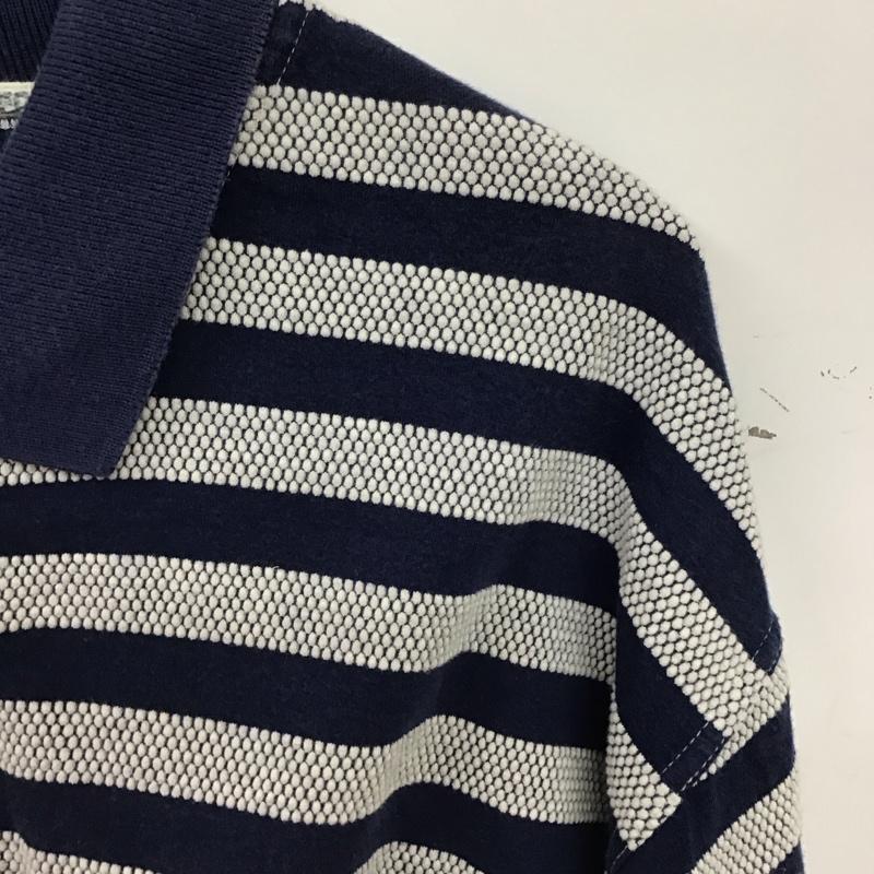スターター STARTER ポロシャツ 半袖 半袖ポロシャツ カラーシャツ 半袖カットソー L ボーダー柄 紺 / ネイビー / navy メンズ USED 古着 中古 10158481
