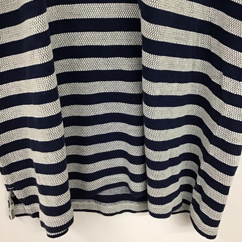 スターター STARTER ポロシャツ 半袖 半袖ポロシャツ カラーシャツ 半袖カットソー L ボーダー柄 紺 / ネイビー / navy メンズ USED 古着 中古 10158481