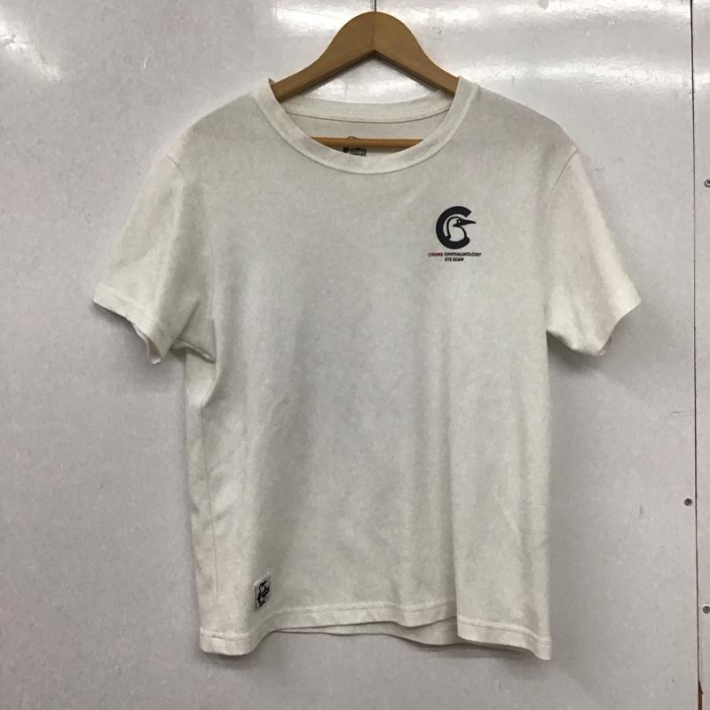 チャムス CHUMS Tシャツ 半袖 半袖カットソー プリントTシャツ クルーネックカットソー S プリント 白 / ホワイト / white メンズ USED 古着 中古 10158482