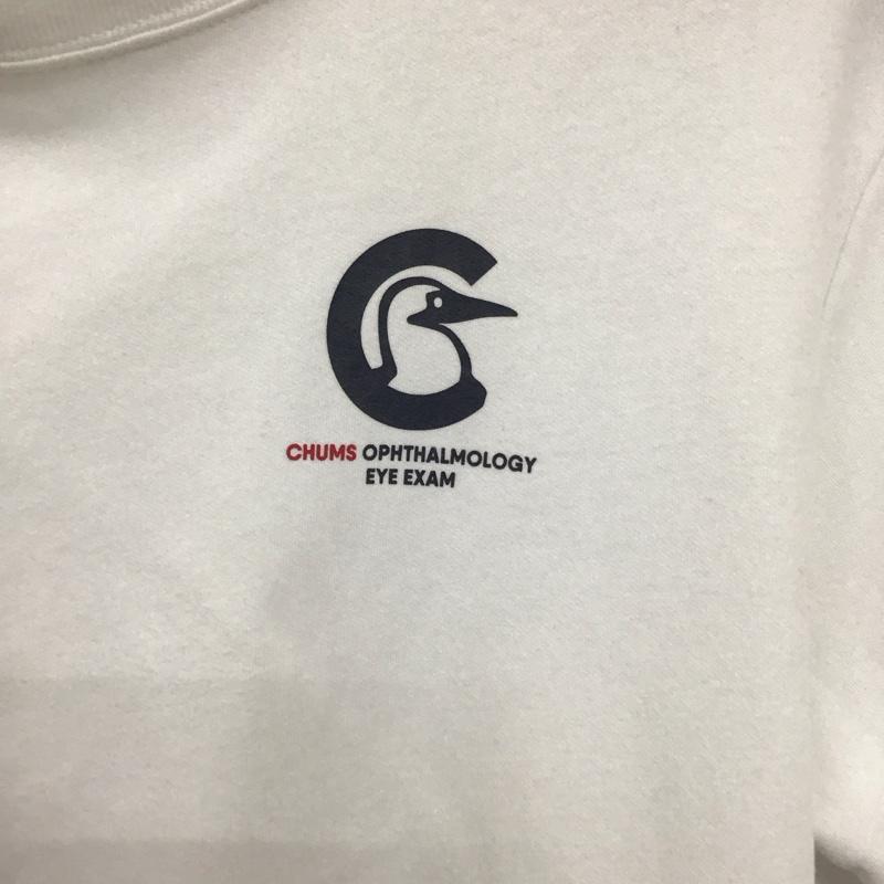 チャムス CHUMS Tシャツ 半袖 半袖カットソー プリントTシャツ クルーネックカットソー S プリント 白 / ホワイト / white メンズ USED 古着 中古 10158482