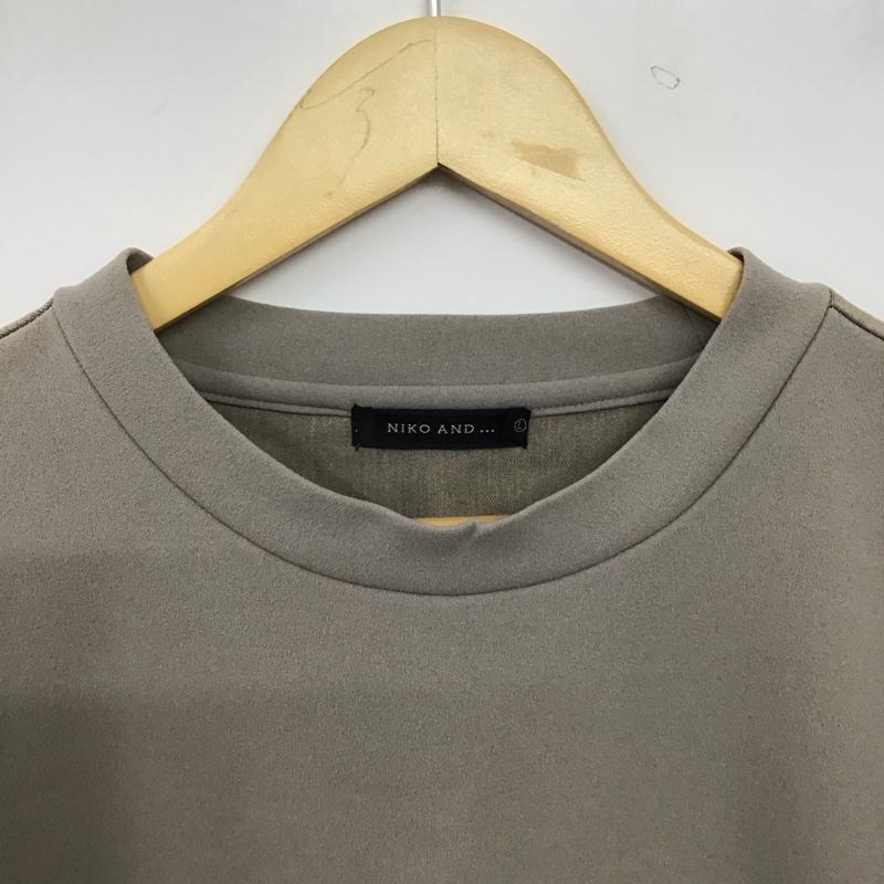 ニコアンド niko and... Tシャツ 半袖 半袖カットソー プリントTシャツ クルーネックカットソー L 無地 灰 / グレー / gray メンズ USED 古着 中古 10158483