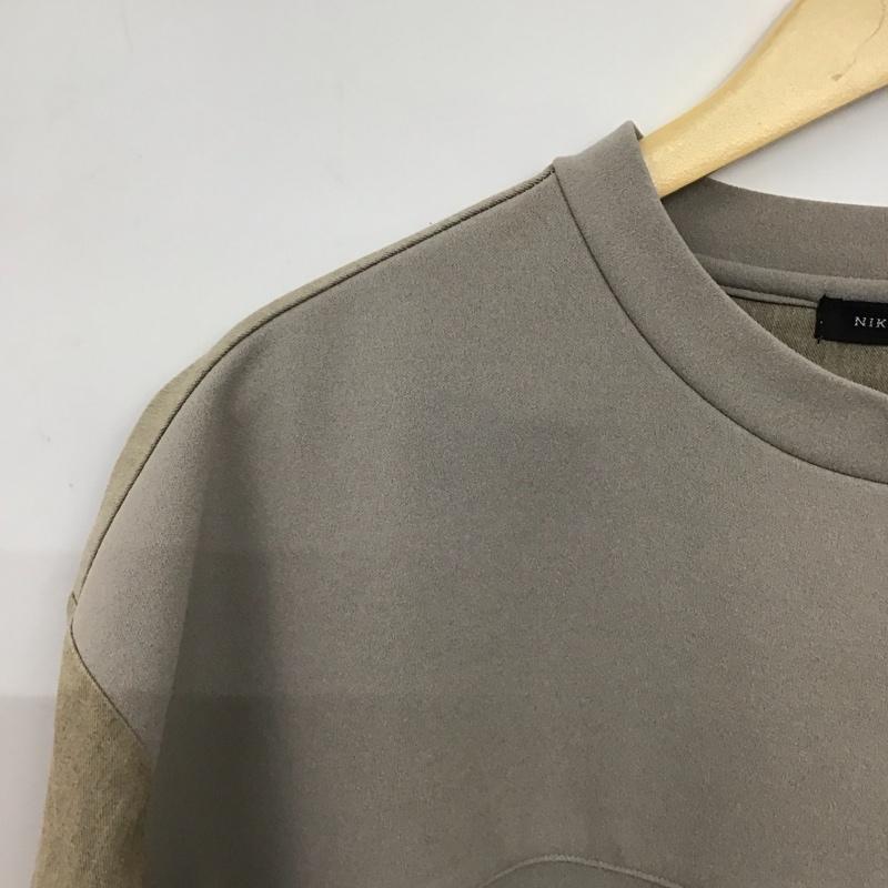 ニコアンド niko and... Tシャツ 半袖 半袖カットソー プリントTシャツ クルーネックカットソー L 無地 灰 / グレー / gray メンズ USED 古着 中古 10158483