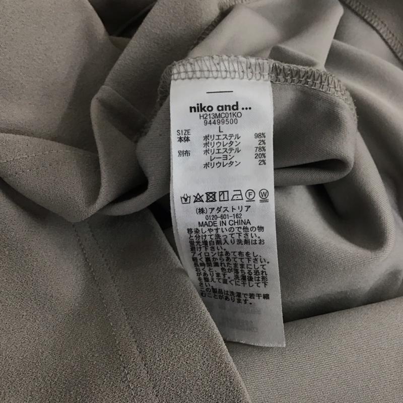 ニコアンド niko and... Tシャツ 半袖 半袖カットソー プリントTシャツ クルーネックカットソー L 無地 灰 / グレー / gray メンズ USED 古着 中古 10158483