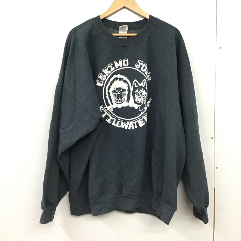 古着 USED トレーナー 長袖 長袖トレーナー スウェット クルーネック プルオーバー XXL プリント 紺 / ネイビー / navy メンズ USED 古着 中古 10158484