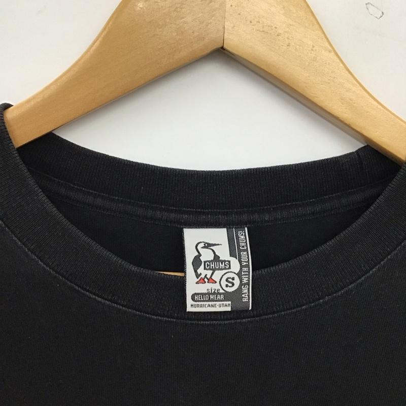 チャムス CHUMS カットソー 長袖 長袖カットソー プリントTシャツ クルーネック S プリント ダークグレー / ダークグレー / メンズ USED 古着 中古 10158486