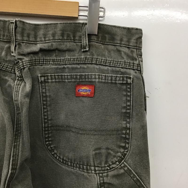 ディッキーズ Dickies パンツ デニム、ジーンズ ワークパンツ デニムパンツ ワイドパンツ 36 ロゴ、文字 カーキ / カーキ / khaki メンズ USED 古着 中古 10158487